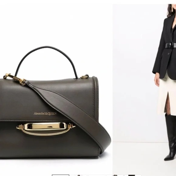 Alexander McQueen "The Story" top handle bag SMALL Olive Green Quiet Luxury - Picture 7 of 7